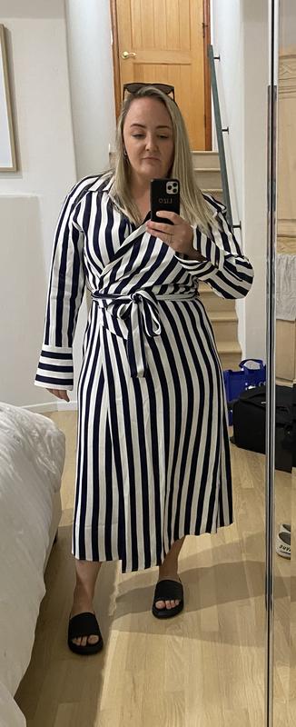 Witchery stripe wrap clearance dress