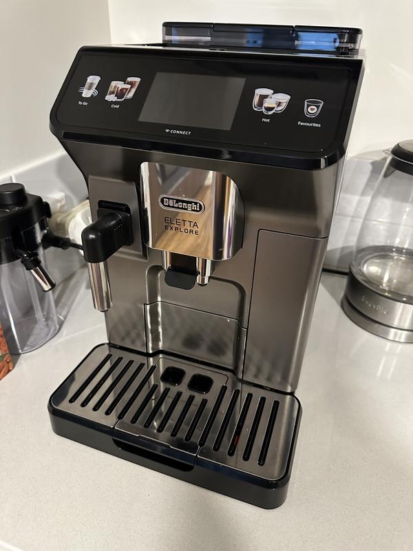 Cafetera express - DELONGHI ECAM 450.86.T, 19 bar, 1450 W, 2 tazas, Inox +  Preto