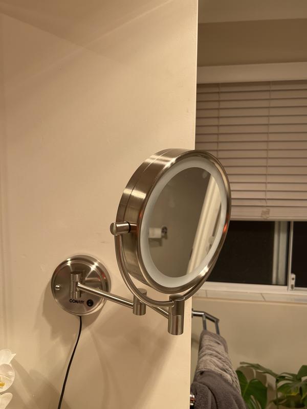 Conair wall online mounted makeup mirror