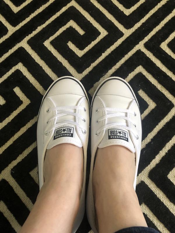 Converse white hotsell leather ballet