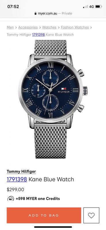 Myer tommy hotsell hilfiger watch