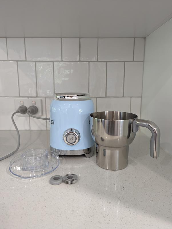 Smeg MFF01PBAU 50s Retro Style Milk Frother - Blue at The Good Guys