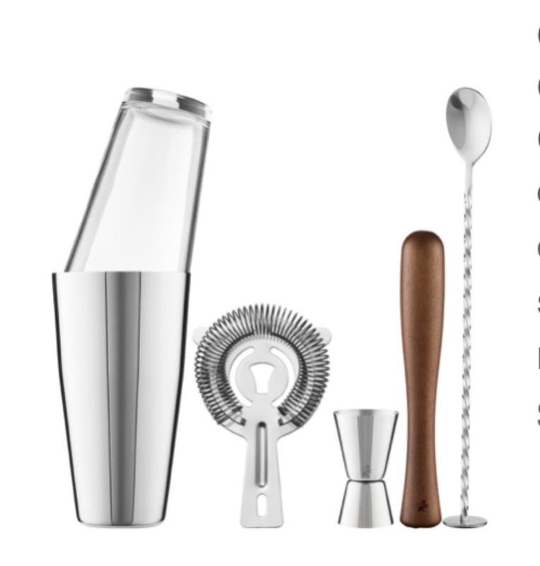 Maxwell & Williams Cocktail & Co Boston Cocktail Shaker Set of 5