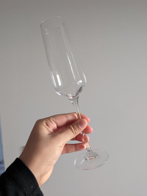 KROSNO Champagneflûtes | Set van 6 | 180 ML | Avant-Garde Collectie | Loodvrij kristalglas | Proseccoglazen | Voor thuis, restaurants & feesten | Vaatwasmachinebestendig