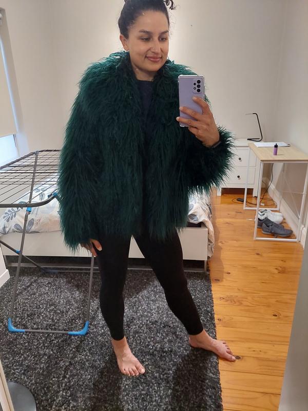 Green hot sale mink coat