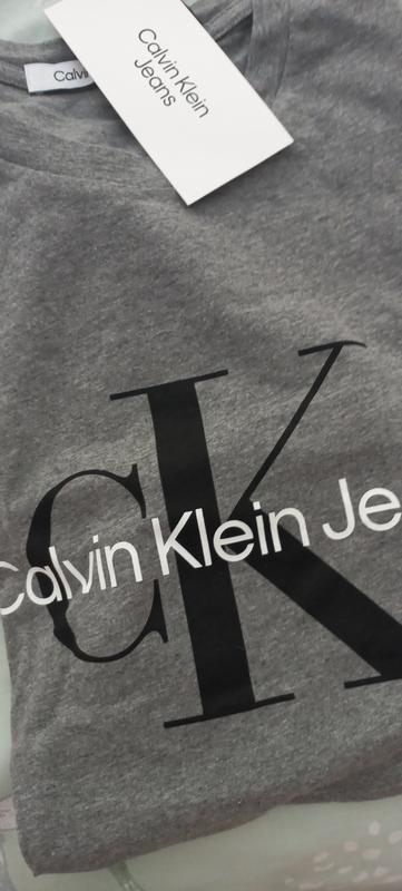Calvin Klein Jeans Core Monogram Slim Tee In Mid Grey Heather | MYER