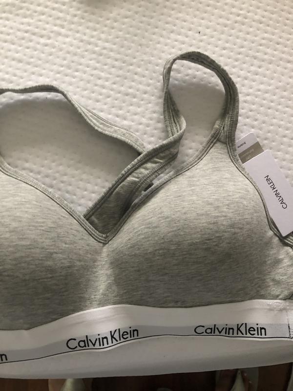 Calvin Klein Women's Motive Cotton Lightly Lined Bralette - Grey Heath –  Groupon Goods Australia