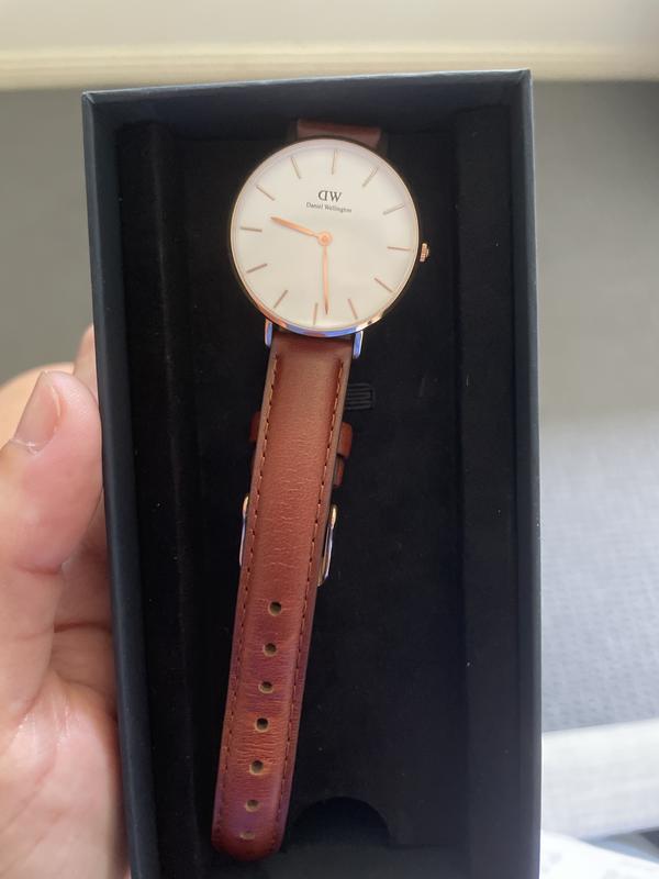 Daniel Wellington Petite St Mawes 32mm Leather Watch in Rose