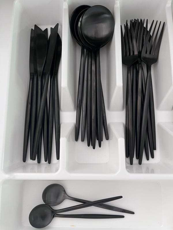 Vue Spencer 16 Piece Cutlery Set In Black