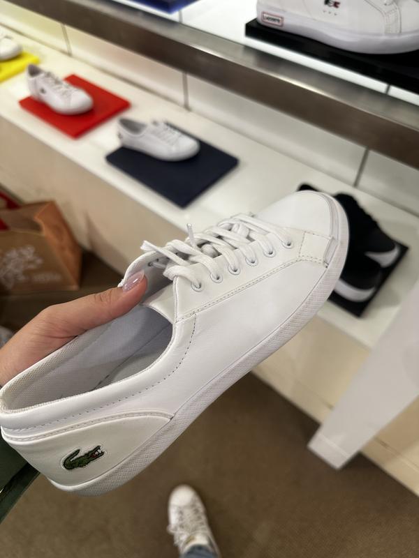 Lacoste Lancelle White Leather Lace Up Sneaker MYER