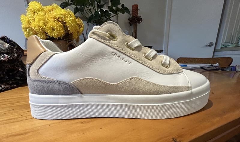 Gant Avona Leather Sneaker in Beige White MYER