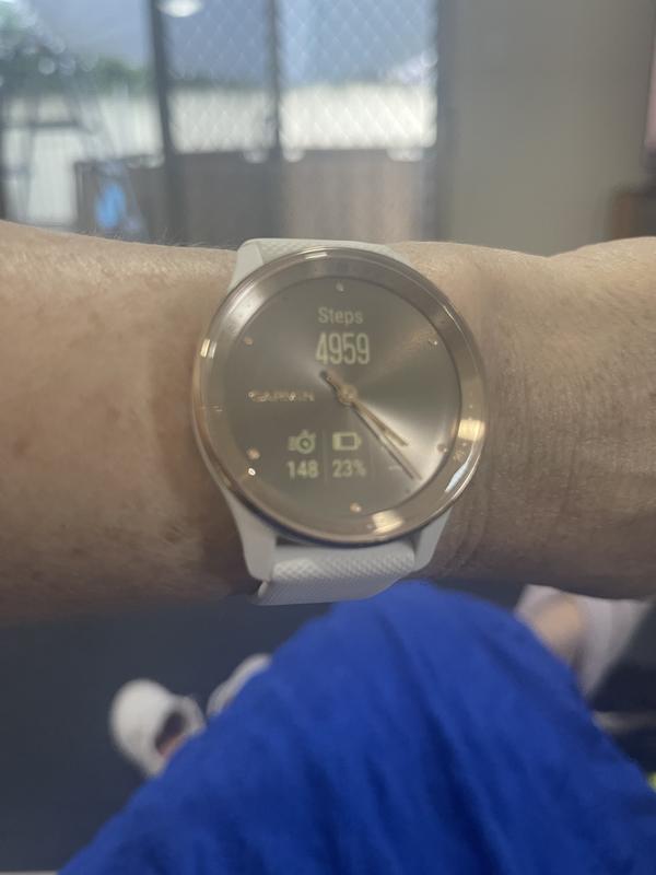 Garmin Vivomove Trend Hybrid Smartwatch in White Cream with