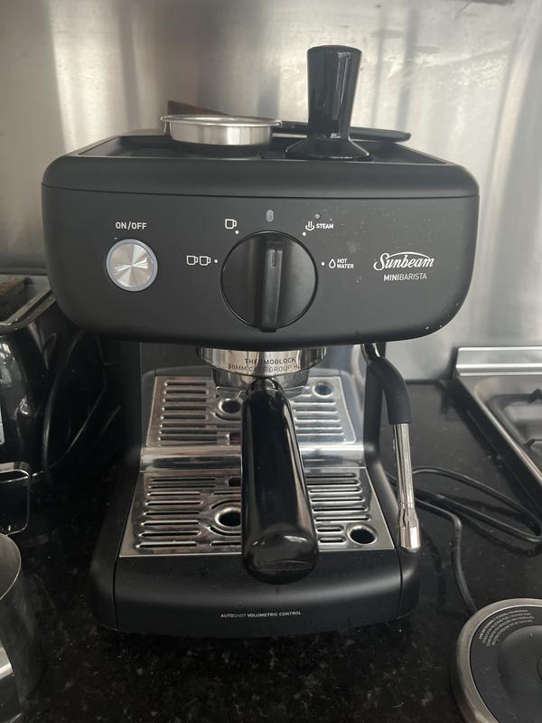 Sunbeam mini barista espresso deals coffee machine black em4300k