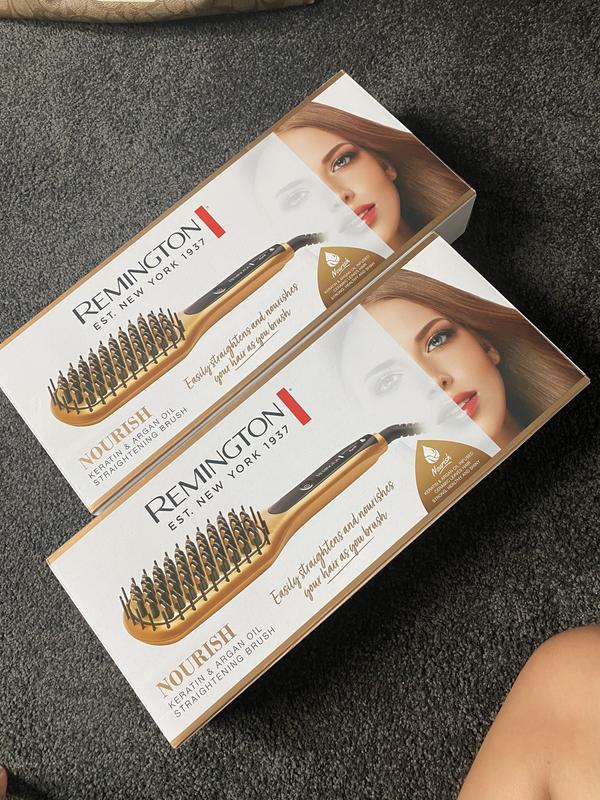 remington keratin and argan oil straightening brush