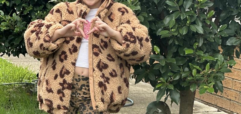 Milkshake Sherpa Cheetah Jacket in Tan | MYER