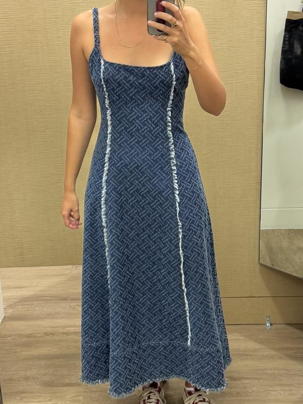 Elliatt Cora Denim Midi Dress in Navy | MYER