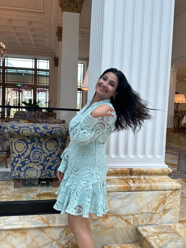 forever new iris lace mini dress Forever New Iris Lace Mini Dress in Green