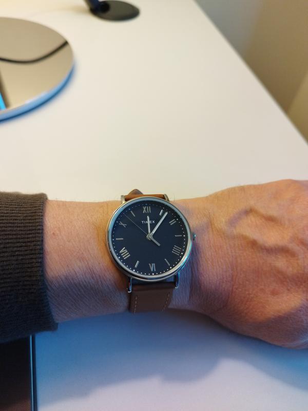 Blue Dial Timex Men's Southview 41mm Leather Strap Watch