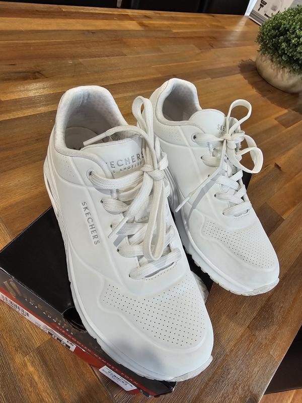 Skechers Uno Stand On Air Sneaker in White MYER