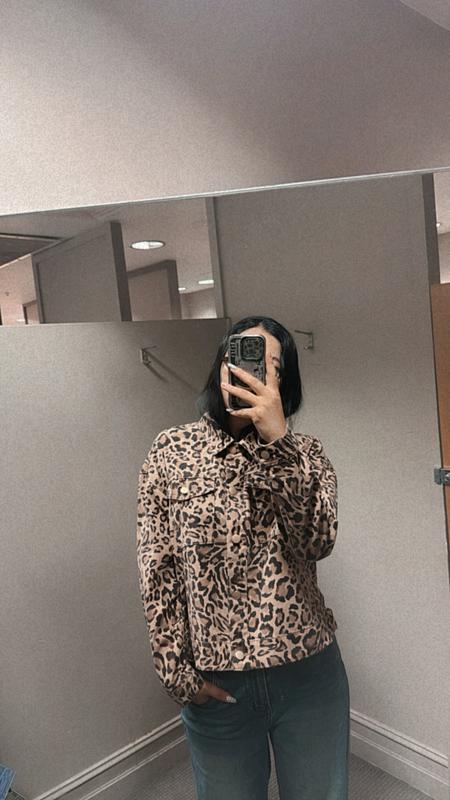 Piper Denim Style Jacket in Leopard Print MYER