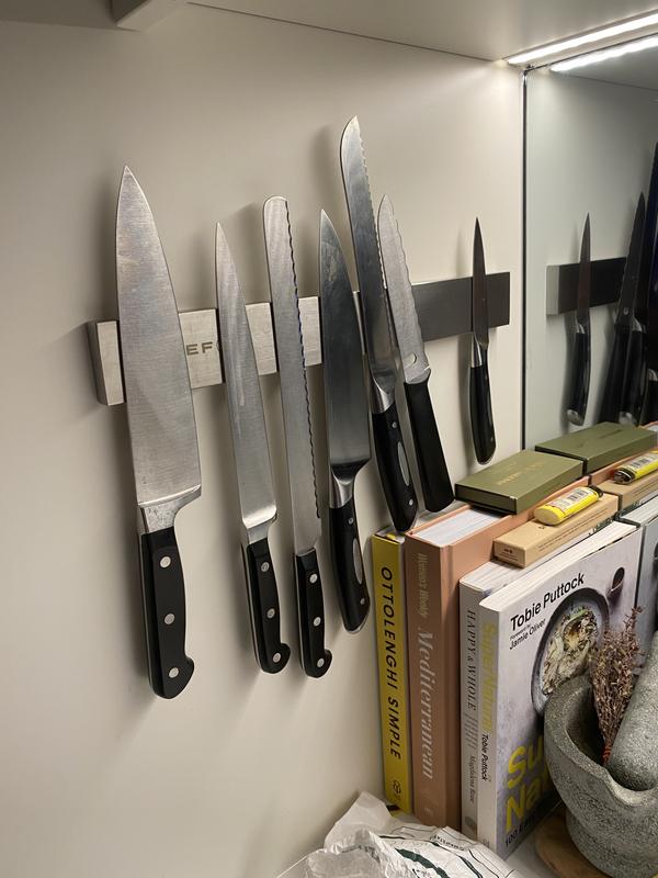 Natural Acacia Wood Magnetic Knife Strip Adhesive Strips -   Magnetic  knife strip, Kitchen storage solutions, Stylish kitchen