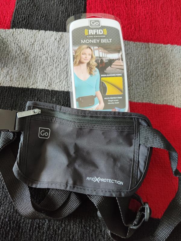 Go Travel RFID Money Belt Pouch In Black