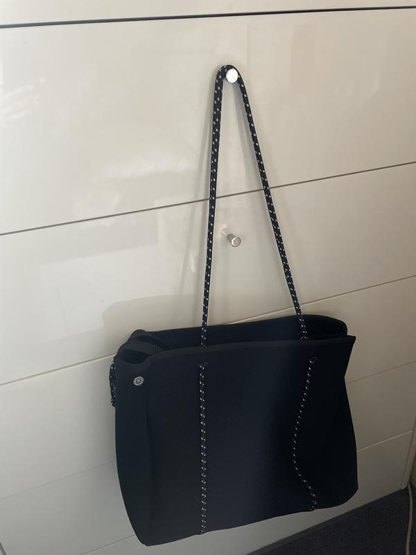 Piper Positano Black Top Handle Tote Bag MYER