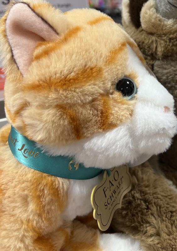 FAO Schwarz Recycled Bottle Ginger Cat Plush Toy 25cm MYER