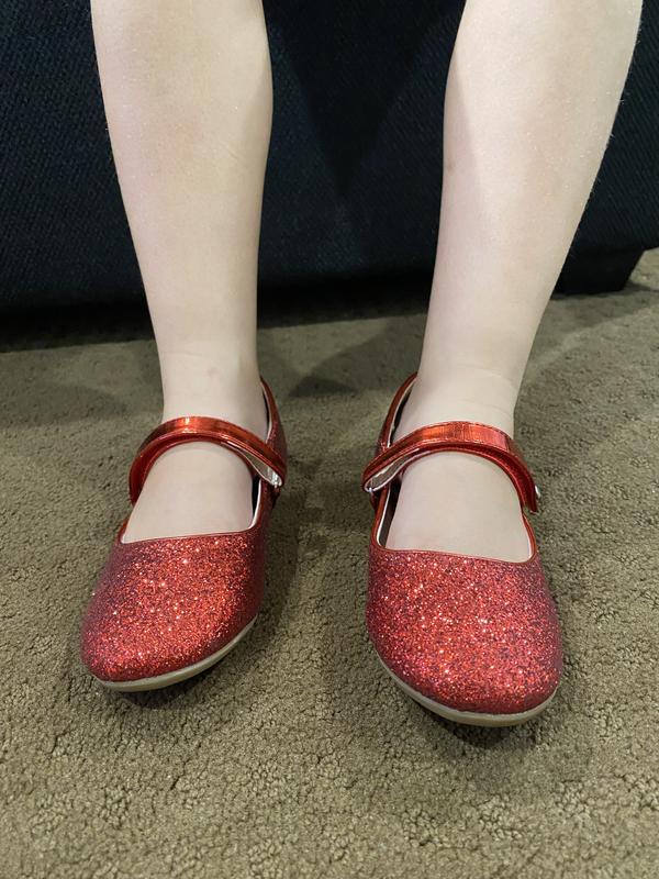 Childrens red hot sale glitter shoes