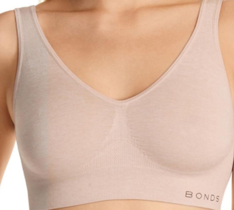 Bonds womens seamfree wireless wire free black comfy sports bra crop tank  top wvlhy