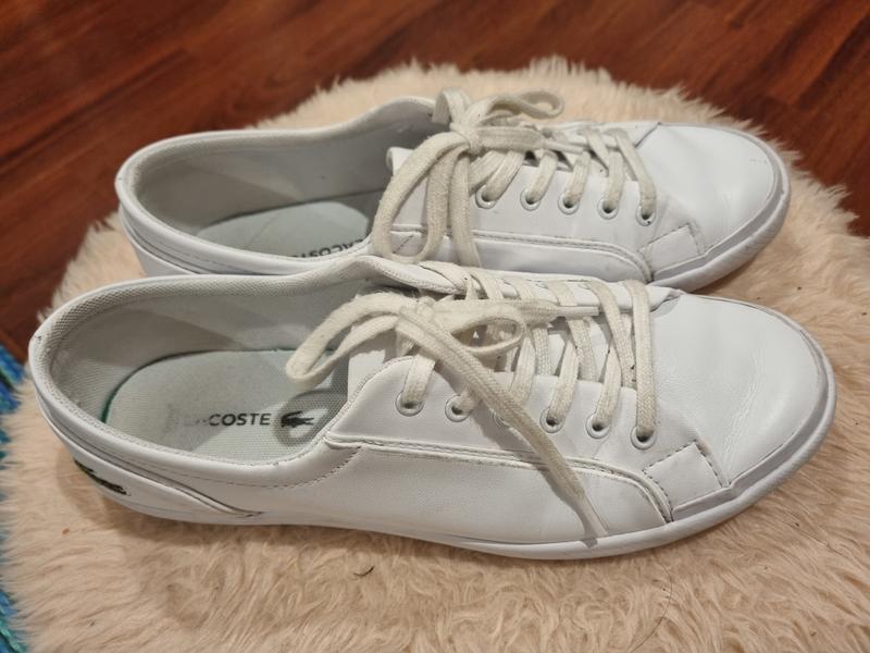 Lacoste Lancelle White Leather Lace Up Sneaker MYER