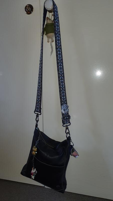 The Sak Lucia Black Zip Top Crossbody Bag MYER