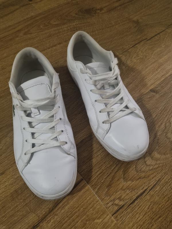 Lacoste Straightset BL I Leather Sneaker in White | MYER