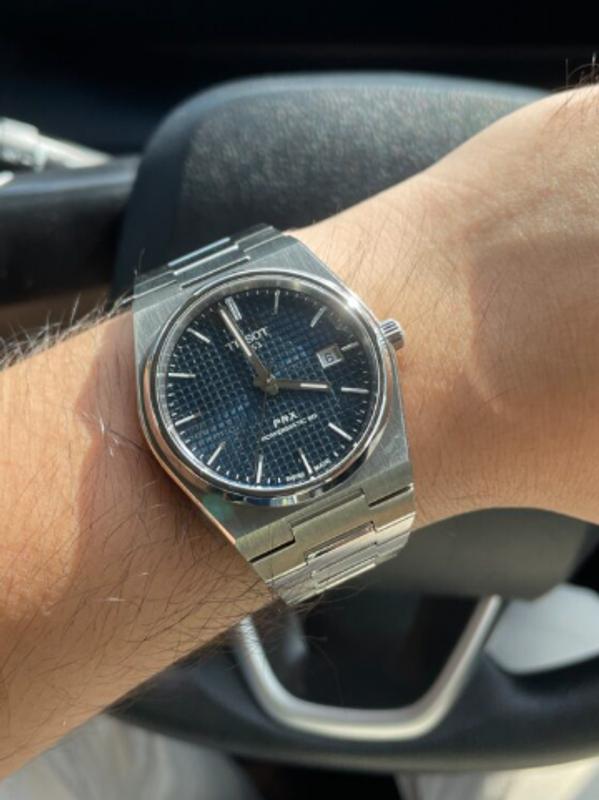 Tissot PRX 35mm Powermatic 80 T1372071104100 Watch in Blue Tissot PRX 35mm Powermatic 80 T1372071104100 Watch in Blue