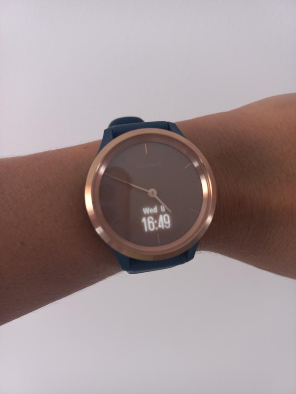 Garmin Vivomove 3s Hybrid Smart Watch 39mm Rose Gold Navy MYER