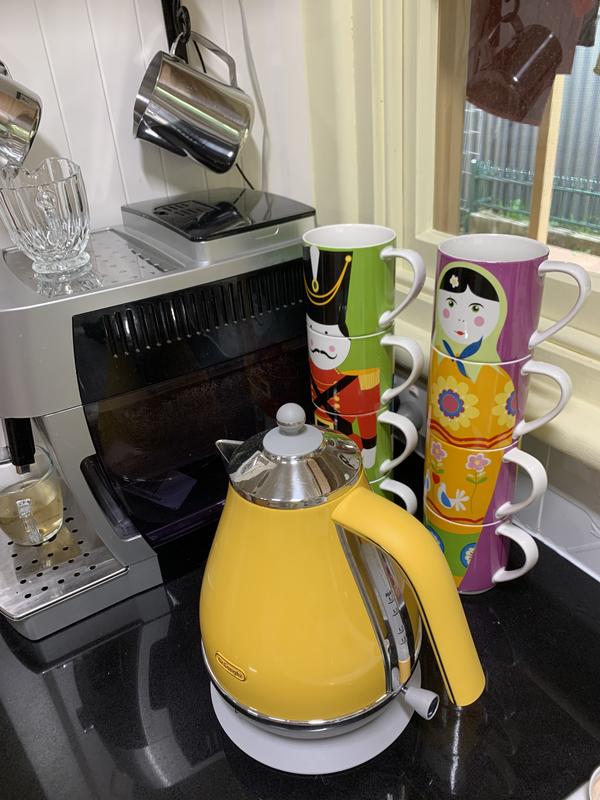 DeLonghi Icona Vintage KBOC 2001 Electric Water Tea Kettle Yellow Retro  Design for sale online