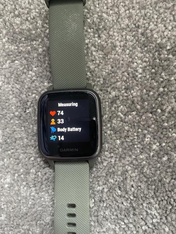 Garmin Venu Sq 'Music Edition' Smartwatch Slate/Moss | MYER