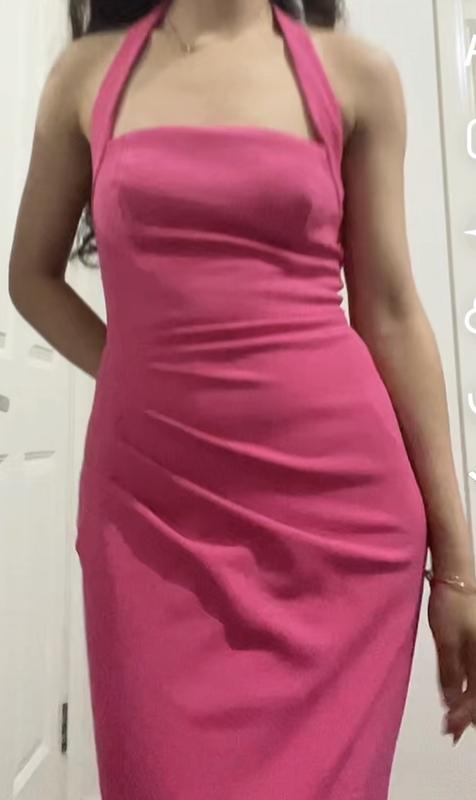 Forever New Willow Halter Neck Wrap Maxi Dress in Pink