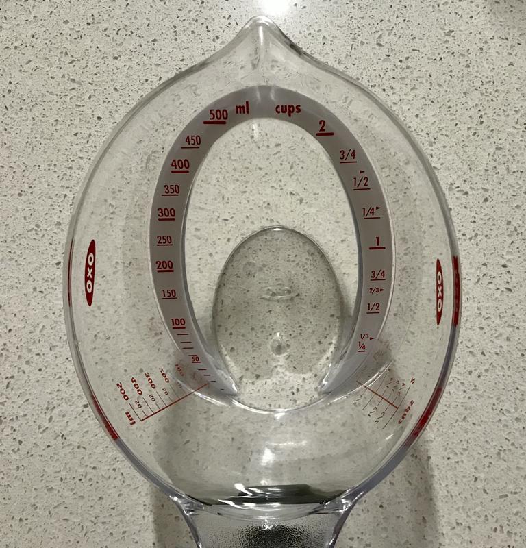 OXO Angled Measuring Cup Angled to let you measure accurately from above  The patented angled surface allows you to see measurement…