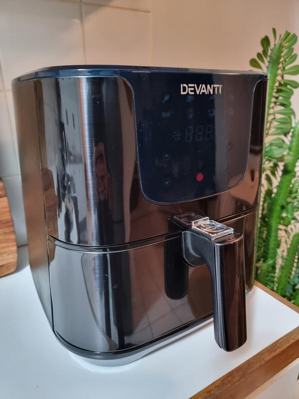 Devanti Air Fryer 7L LCD Fryers Oven Airfryer Stainless Steel Black