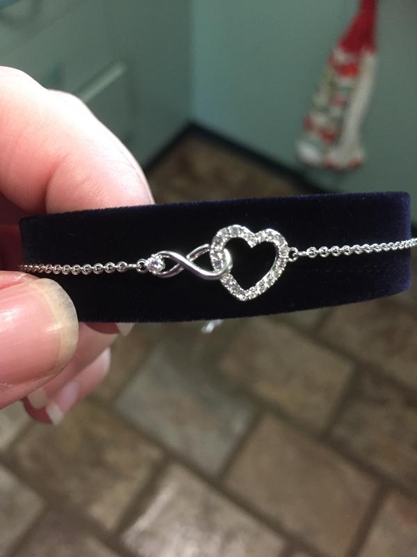 Swarovski infinity shop heart bracelet