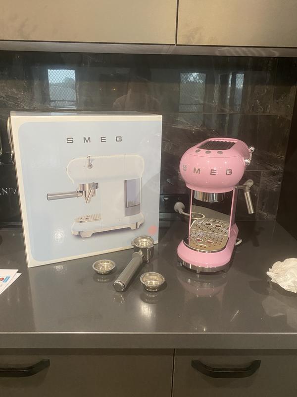 Smeg Pink Espresso Coffee Machine ECF01PKAU