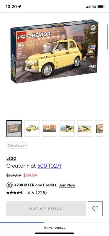 Lego 2025 fiat myer