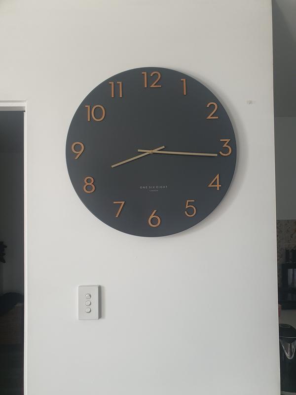 KATELYN Charcoal Grey 40cm Metal Wall Clock