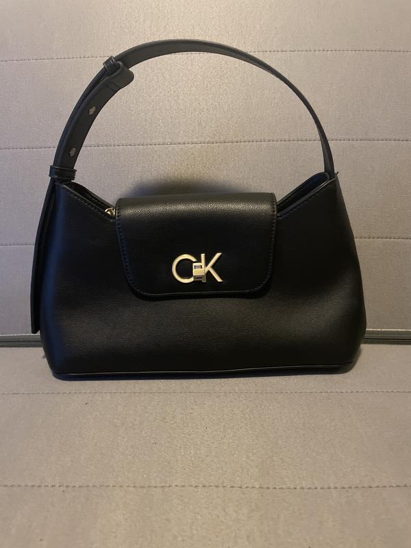 Calvin Klein RELOCK SHOULDER BAG MONO - Handbag - café au lait/pink 