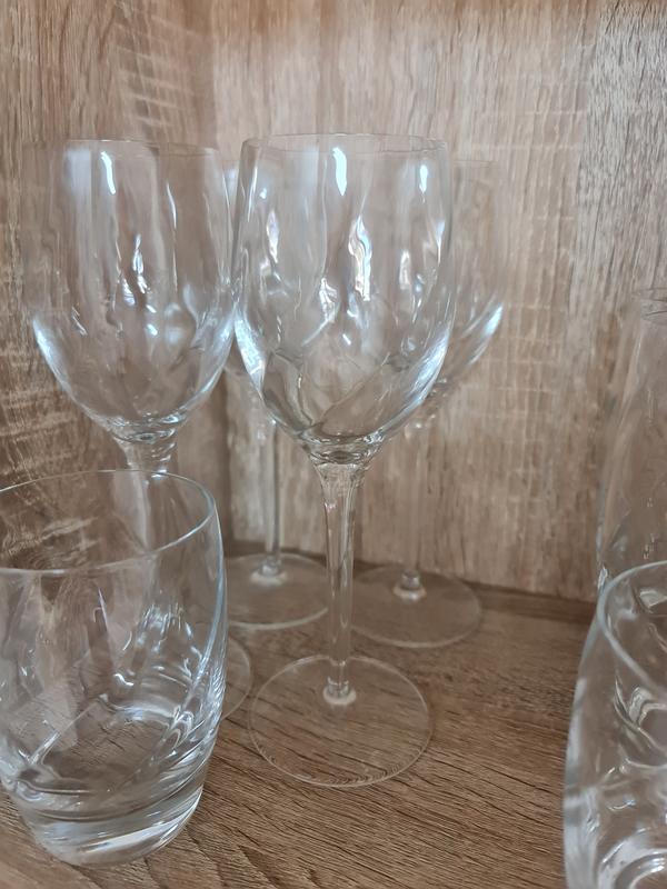 Canaletto Gold by Luigi Bormioli Set of 12 Crystal Wine Glasses