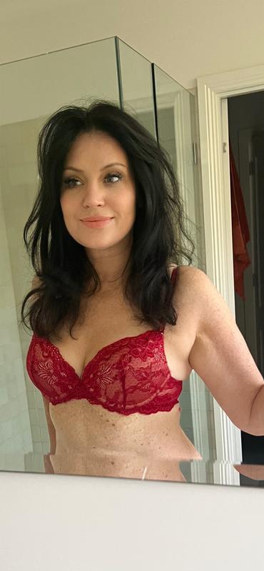 My Fit Lace Brazilian Brief in Jester Red