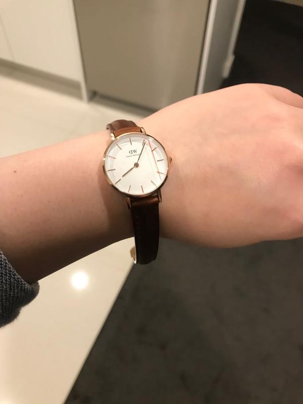 Daniel Wellington Petite St Mawes 28mm Leather Watch In Rose Gold