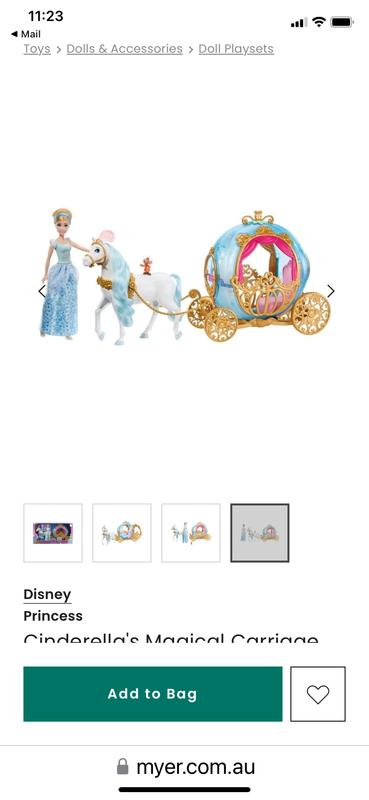 Disney Cinderella's Magical Carriage Doll