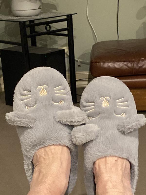 Soho Cat Slipper in Grey MYER